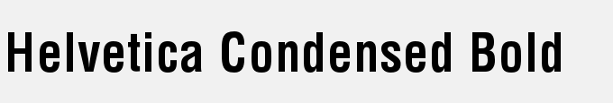Helvetica Condensed Bold